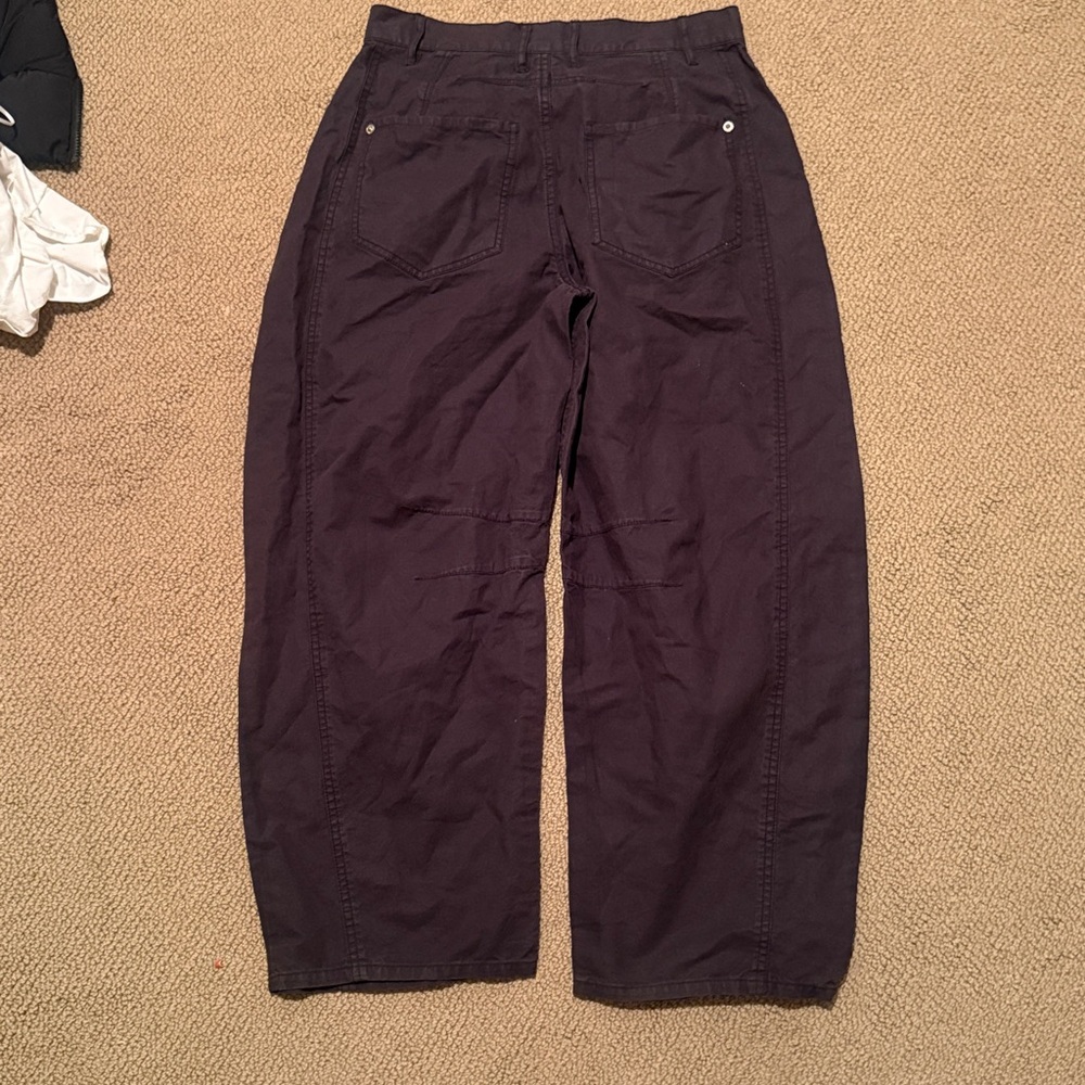 NWT free people We The Free washed black barrel jean Pants size 26W